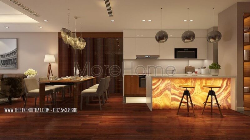 Nội thất phòng bếp căn hộ chung cư cao cấp phong cách hiện đại Thiết kế phòng bếp, tủ bếp đẹp