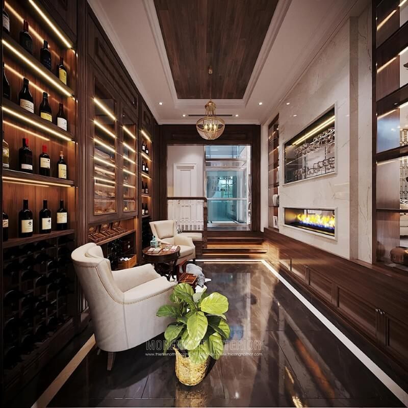 Việc trang trí nội thất cho phòng rượu biệt thự đẹp là rất quan trọng.